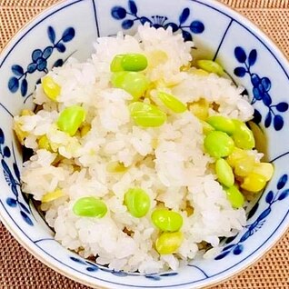 【枝豆の炊き込みご飯】の作り方